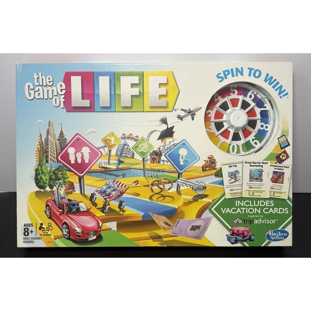 The Game Of Life Special Edition TripAdvisor Vacation Cards, Hasbro 2016
